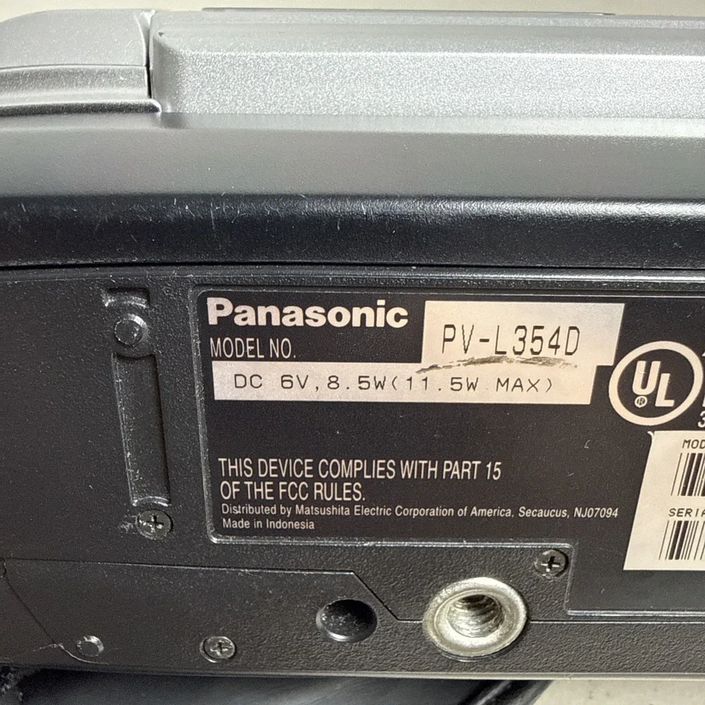 Panasonic PV-L354D VHS-C Camcorder Untested As Is